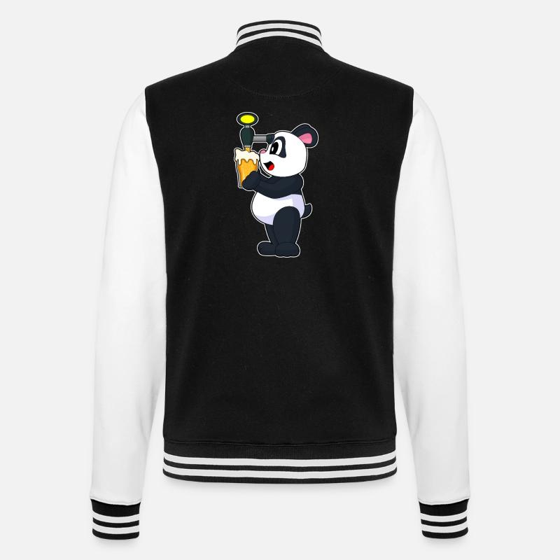 Bière Panda - Veste Teddy - noir/blanc