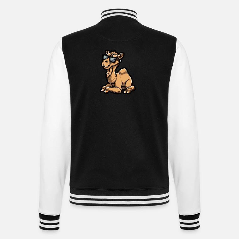 Kamel Cool Comic - College-Sweatjacke - Schwarz/Weiß