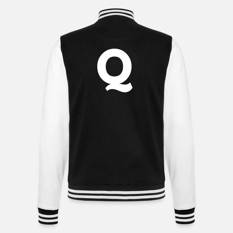 Q - College Sweat Jacket - black/white