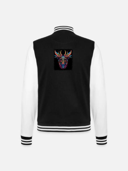 alces awesome animal shelter animal print - College-Sweatjacke - Schwarz/Weiß