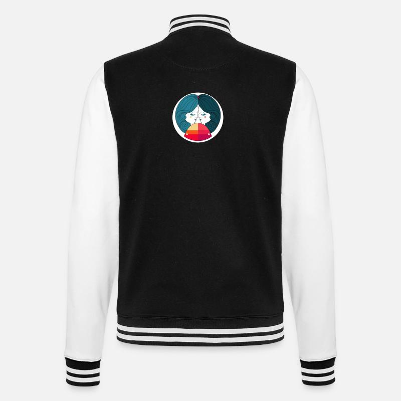 gemeaux abstrait - Veste Teddy - noir/blanc