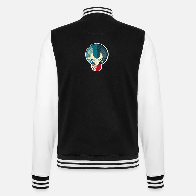 Abstract Widder - College-Sweatjacke - Schwarz/Weiß