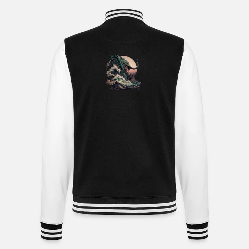 Leviathan - College-Sweatjacke - Schwarz/Weiß