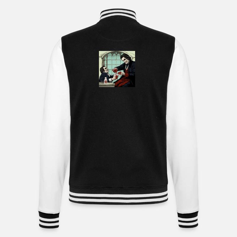 Comic style Vampire 2 - College-Sweatjacke - Schwarz/Weiß