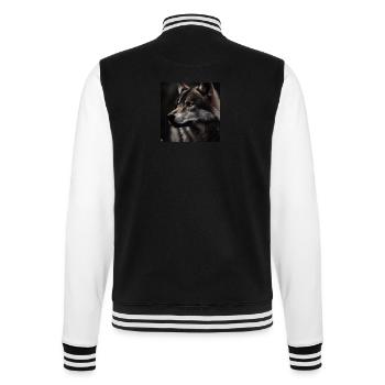 Wolf - College-Sweatjacke - Schwarz/Weiß - Hinten - Marisol (170cm)