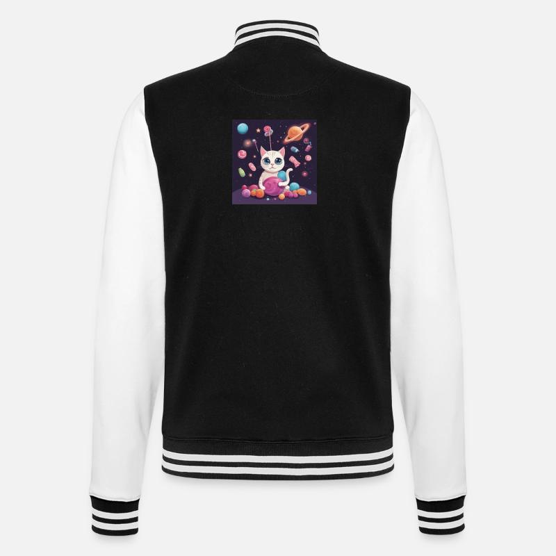 Chat Chat Chat - Veste Teddy - noir/blanc