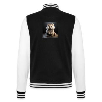 Waschbär - College-Sweatjacke - Schwarz/Weiß - Hinten - Marisol (170cm)
