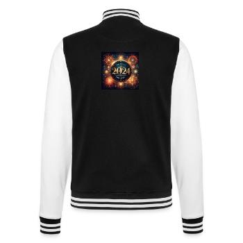 Silvester Happy New Year - College-Sweatjacke - Schwarz/Weiß - Hinten - Marisol (170cm)