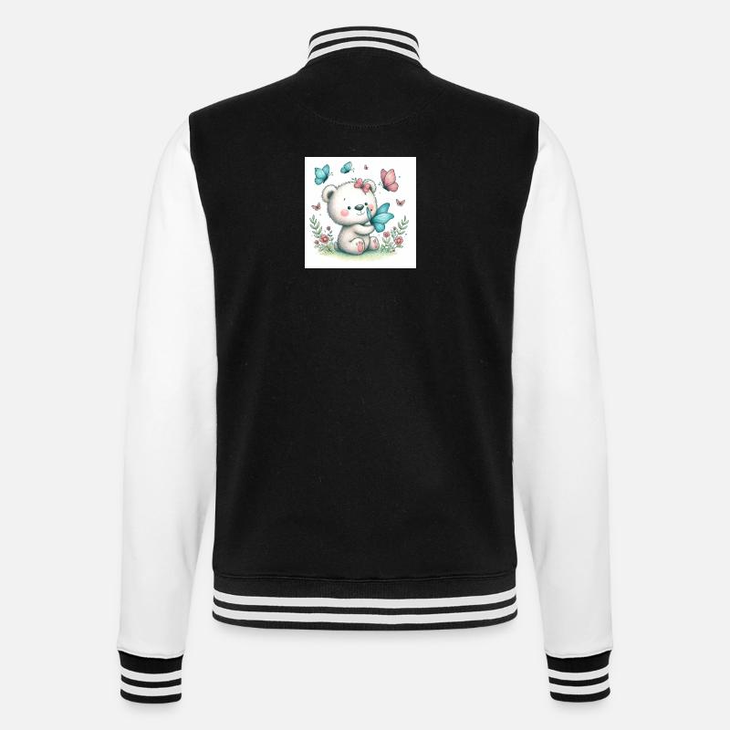 Ours avec papillon - Veste Teddy - noir/blanc