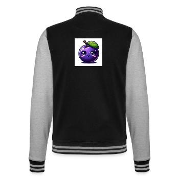 Plum purple - College Sweat Jacket - black/heather grey - Back - Marisol (170cm)
