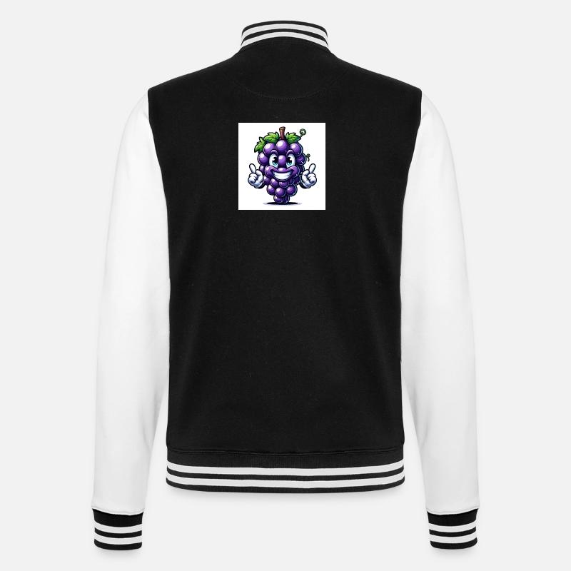 Weintrauben - College-Sweatjacke - Schwarz/Weiß