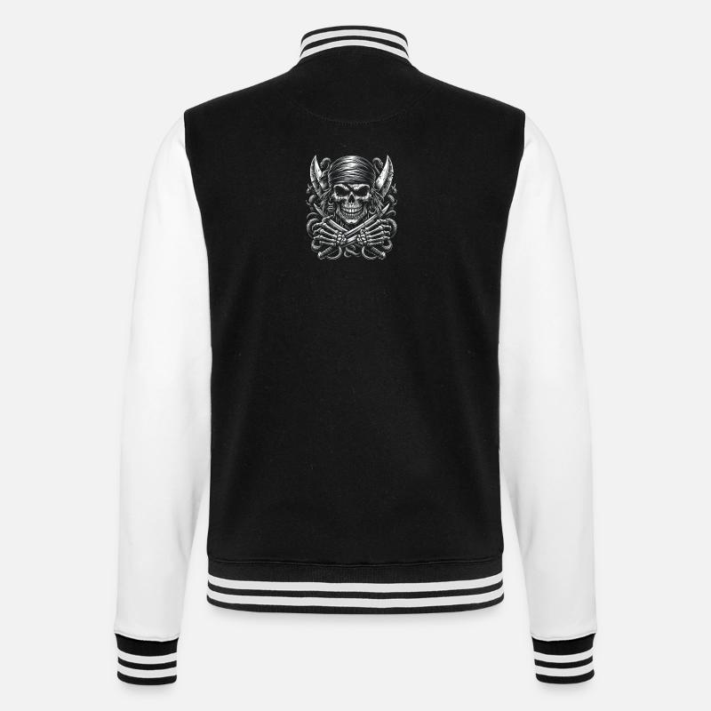 Das Ableben der Seefahrer - College-Sweatjacke - Schwarz/Weiß