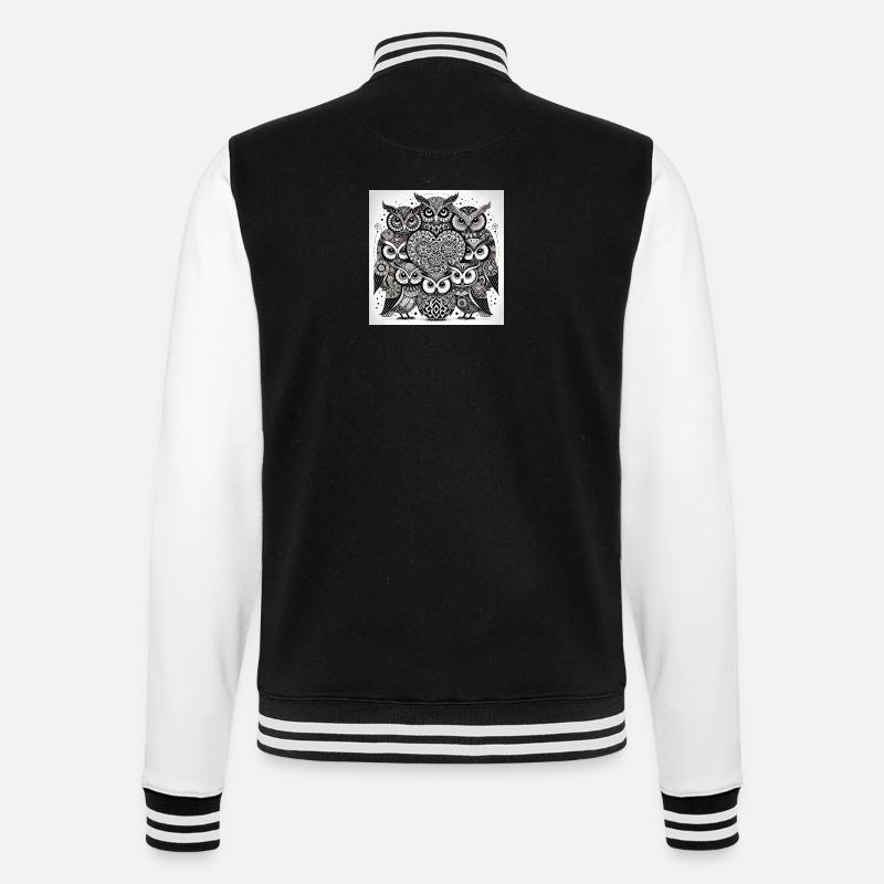 EULE II - College-Sweatjacke - Schwarz/Weiß