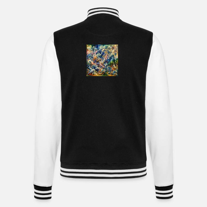 Design Marc Chagall - College-Sweatjacke - Schwarz/Weiß