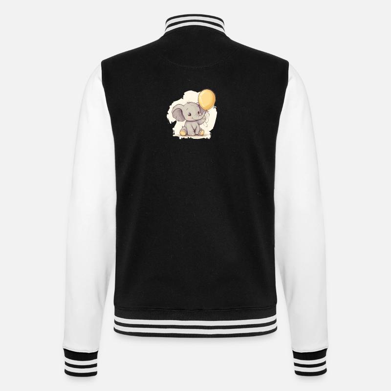 Bébé éléphant - Veste Teddy - noir/blanc