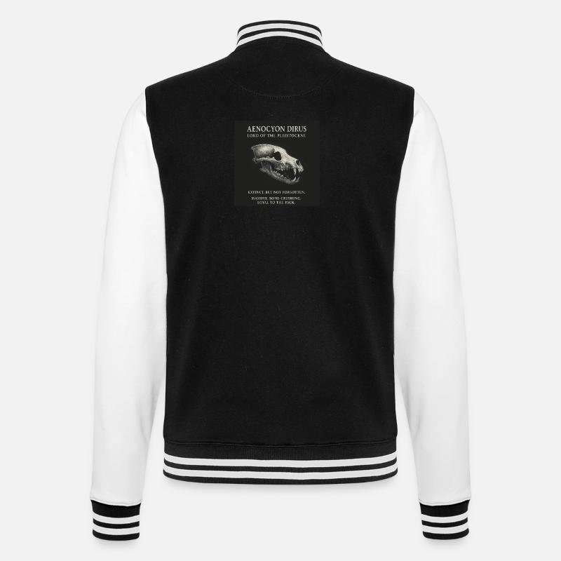 Direwolf - Aenocyon Dirus - College Sweat Jacket - black/white