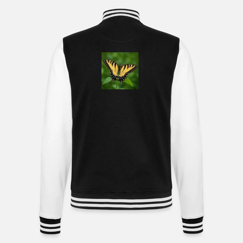 Eastern Tiger swallowtail - College Sweat Jacket - black/white