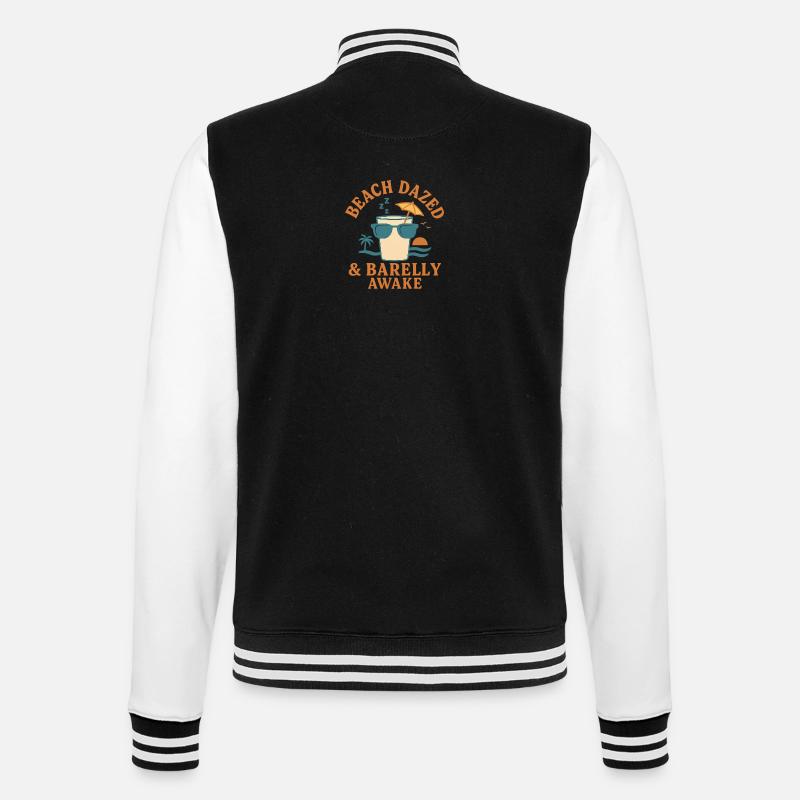 Beach Dazed & Barely Awake - College-Sweatjacke - Schwarz/Weiß