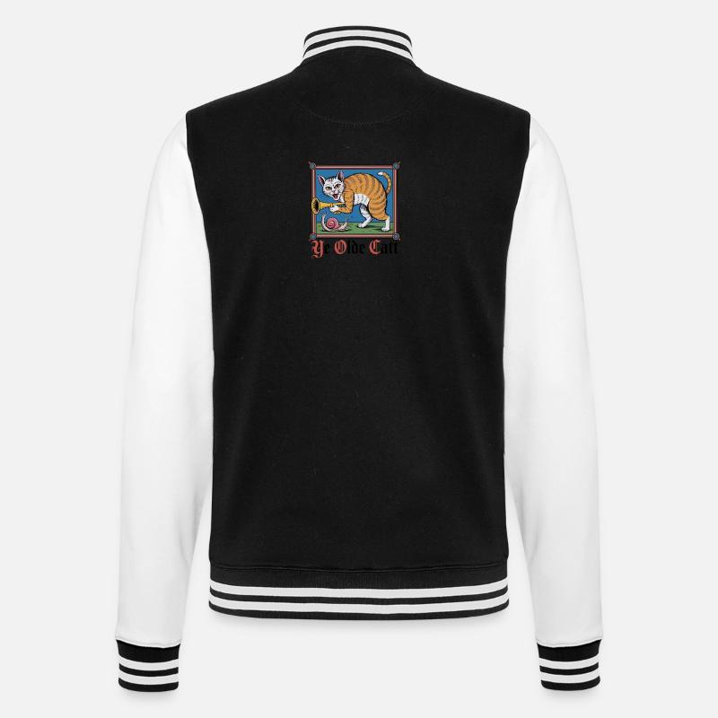 Ye Olde Catt - College-Sweatjacke - Schwarz/Weiß