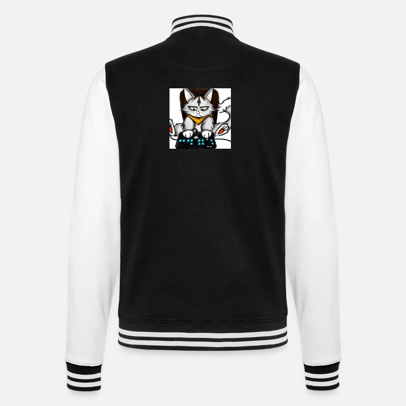 Chat jouant à des jeux informatiques Comic - Veste Teddy - noir/blanc