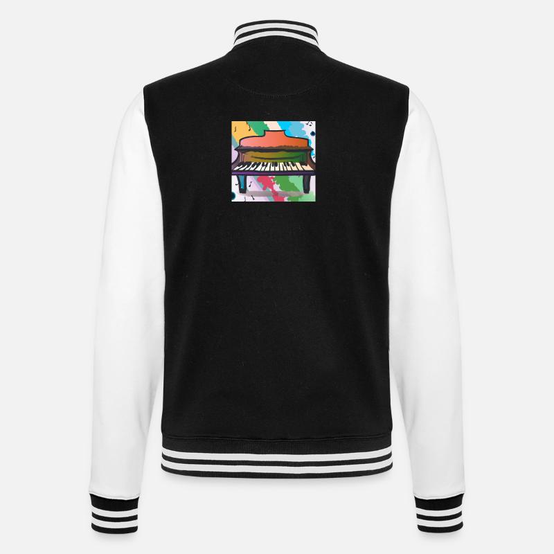 Piano coloré - Veste Teddy - noir/blanc