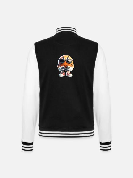 Basketball Gamer - College-Sweatjacke - Schwarz/Weiß