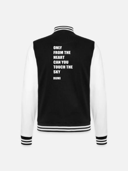 Herz und Himmel - College-Sweatjacke - Schwarz/Weiß