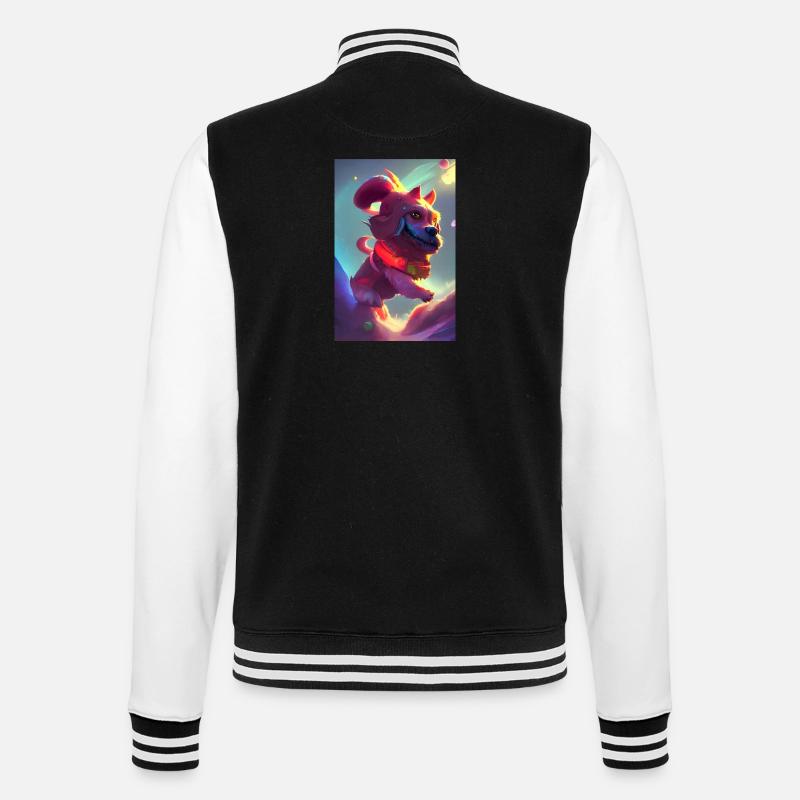 Chien dans l'espace - Veste Teddy - noir/blanc