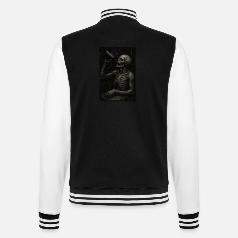 Sucht - College-Sweatjacke - Schwarz/Weiß