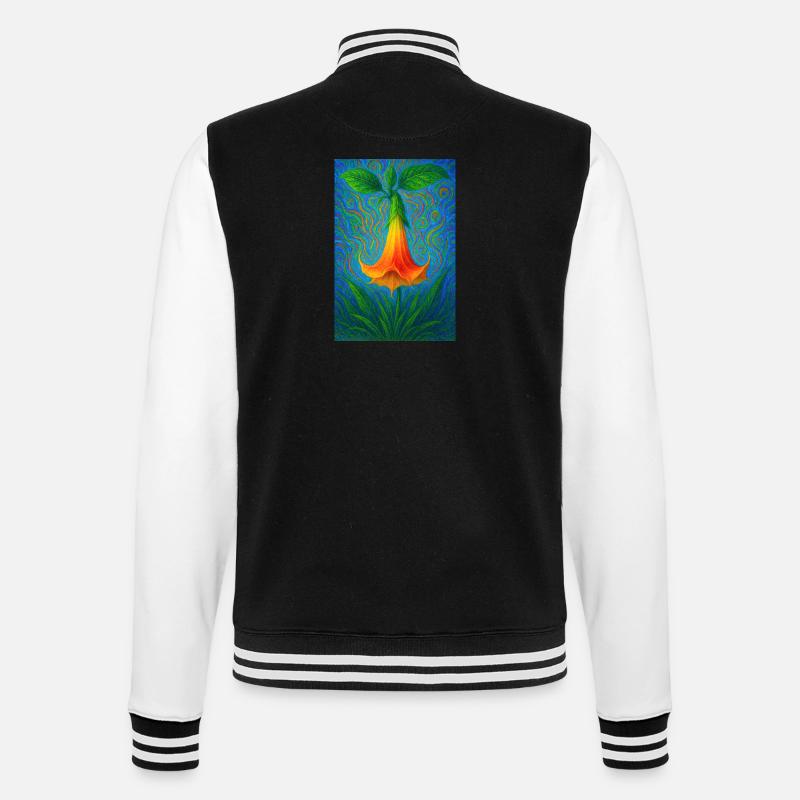 Engelstrompete - College-Sweatjacke - Schwarz/Weiß