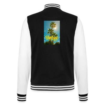 131B36D6 5B8C 4A40 ACAA 4577DE940DBF - College Sweat Jacket - black/white - Back - Marisol (170cm)