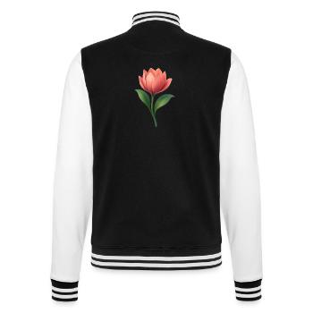 Beautiful flower - College Sweat Jacket - black/white - Back - Marisol (170cm)