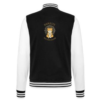 Namaste Der Katze Zuliebe Weltkatzentag Meditation - College-Sweatjacke - Schwarz/Weiß - Hinten - Marisol (170cm)