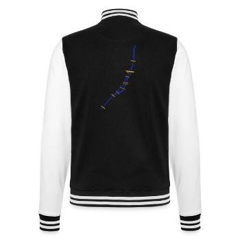 isar_girl_black - College-Sweatjacke - Schwarz/Weiß - Hinten - Marisol (170cm)