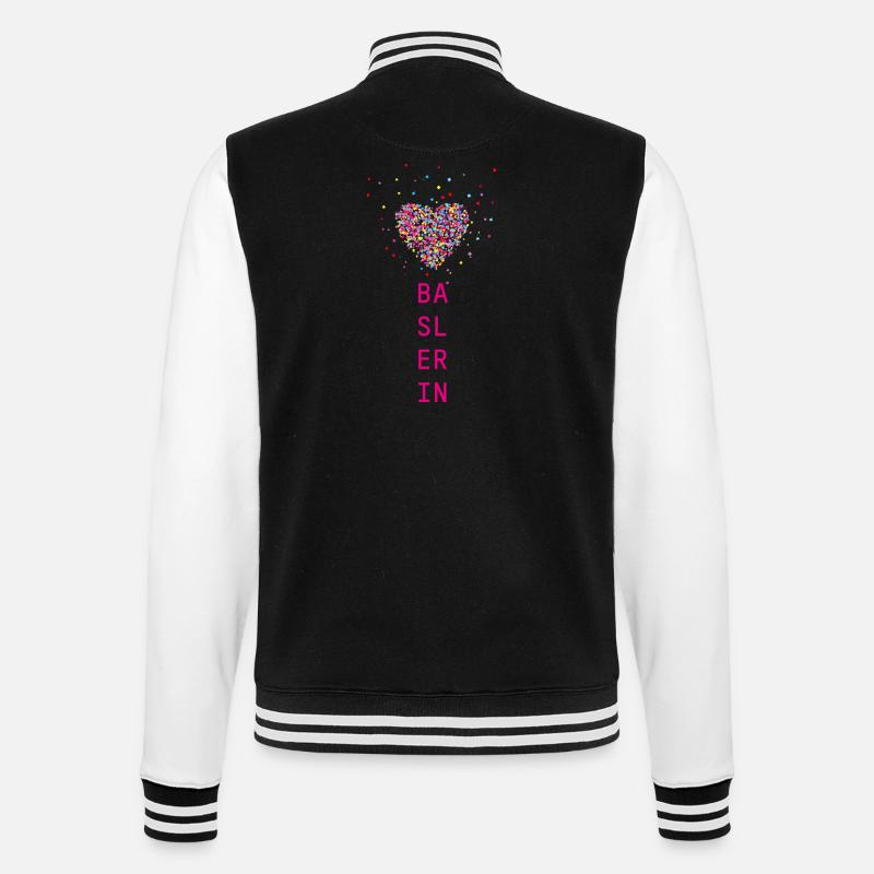 Baslerin - College-Sweatjacke - Schwarz/Weiß
