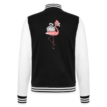 weihnachten winter geschenke sack nikolaus santa c - College-Sweatjacke - Schwarz/Weiß - Hinten - Marisol (170cm)