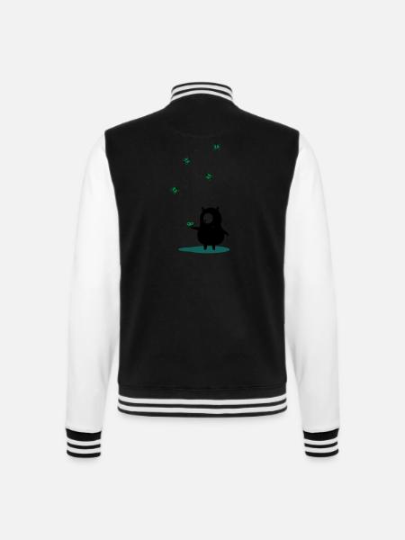 schmetterlinge - College-Sweatjacke - Schwarz/Weiß