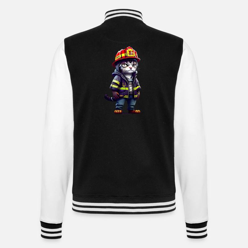 Chat de feu - Veste Teddy - noir/blanc