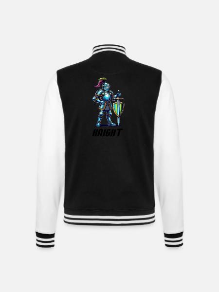 Knight Comic - College Sweat Jacket - black/white