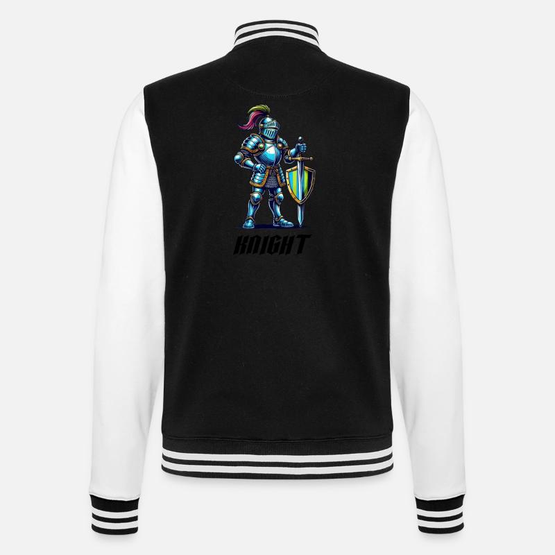 ritter comic - College-Sweatjacke - Schwarz/Weiß