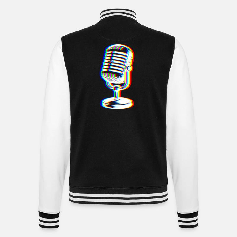Micro Glitch – Art Sonore - Veste Teddy - noir/blanc