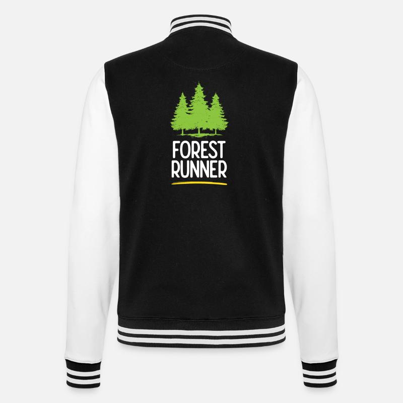 Waldläufer - College-Sweatjacke - Schwarz/Weiß