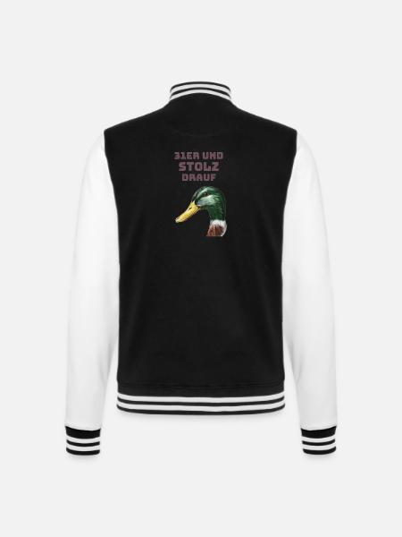 31er und stolz drauf - College-Sweatjacke - Schwarz/Weiß