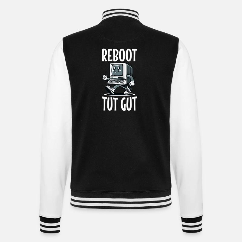 Reboot Tut Gut Administrator - College-Sweatjacke - Schwarz/Weiß
