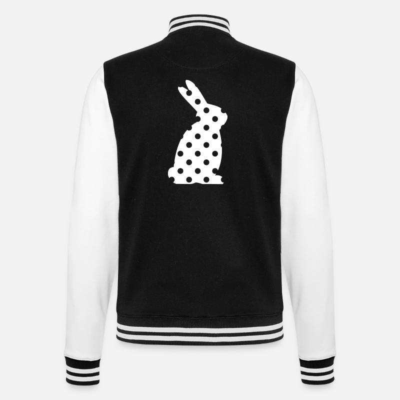 Bunny Dots Easter Gift - College Sweat Jacket - black/white