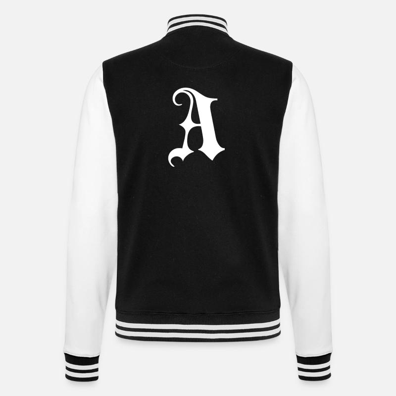 Monogramme gothique Une écriture - Veste Teddy - noir/blanc