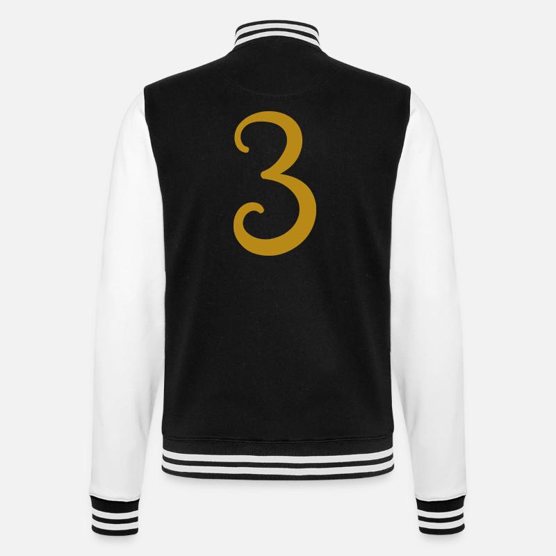 3 - College Sweat Jacket - black/white