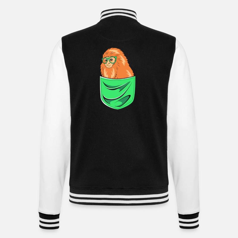 Singe Tamarin - Veste Teddy - noir/blanc
