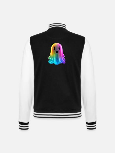 Bunter Geist - College-Sweatjacke - Schwarz/Weiß