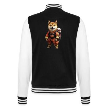 Shiba Inu - College-Sweatjacke - Schwarz/Weiß - Hinten - Marisol (170cm)